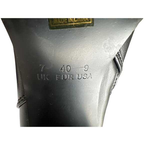 PrettyLittleThing Black Chelsea Boots Pull On Square Toe Ankle Side Zip Size 9 - Picture 9 of 9